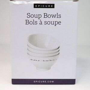 BNIB Epicure Soup Bowls 4 Piece Set